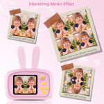 Wholesale Best Gift Kids Children HD 1080P Digital Camera with Video Recorder Camcorder and Games Toys for Children Kid Party Outdoor and Indoor Play (Pink Rabbit)